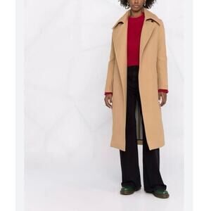 Rag & Bone Amber Belted Trench Coat Camel Wool Blend Long Coat Size XS EUC